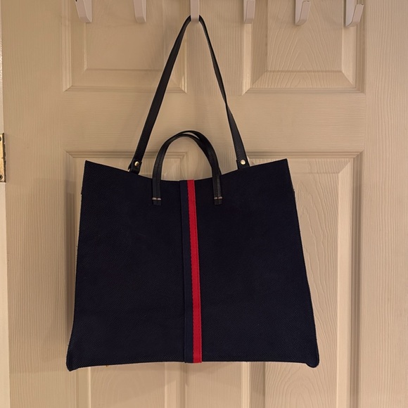 Clare V Simple Perforated Suede Tote - Picture 2 of 4